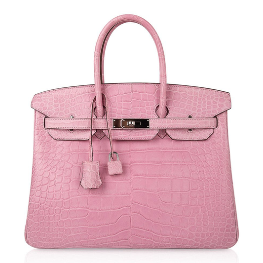 Gentle Bubblegum Pink Matte Scaled Medium Trapezoid Hand Tote With Cool Polished Silvery Twist Lock Hardware And Matching Textured Suspended Metal Padlock Charm